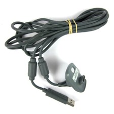 ORIGINAL XBOX 360 PLAY & CHARGE KIT / LADEKABEL in GRAU