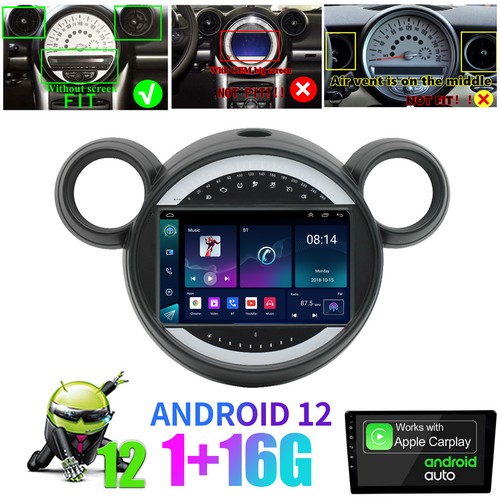Android12 Car Stereo Radio GPS Navi Carplay MP5 9" For 07-13 Mini Cooper R56 R60 - Picture 16 of 21