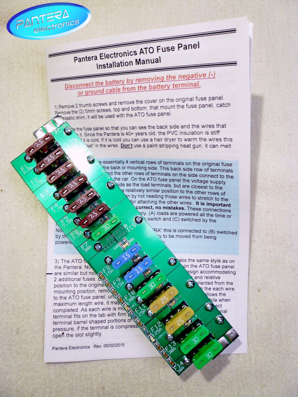 de Tomaso Pantera Fuse Panel Fusebox