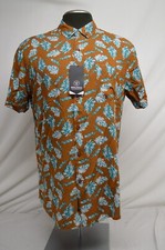 New Men's Molokai Surf Co Floral Print Button Up Short Sleeve Shirt LARGE