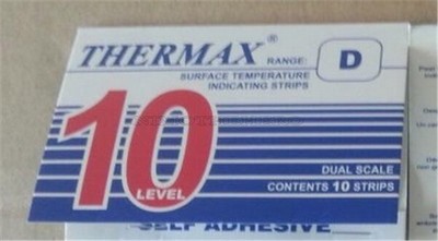 Tmc 10 Strips Thermax Temperature Label Range B 77-127°C/171-261  10 Level re