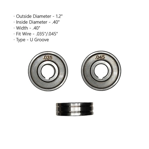 Drive Roll .023 .030 .035 .045 Knurled V U-Groove Wire Feed For MIG Welders New - Picture 64 of 90