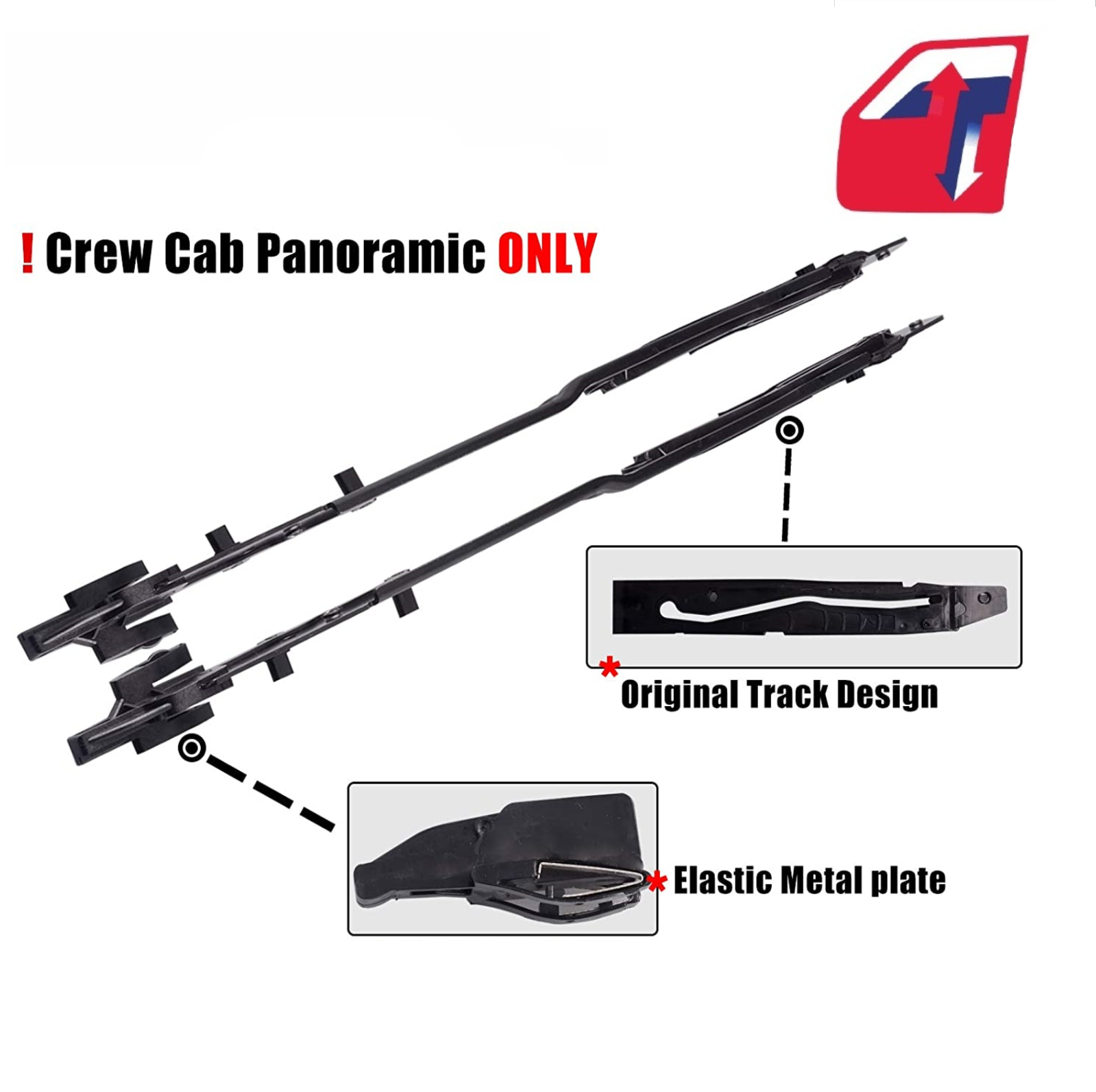 Fits 1520 F150, 1719 F250 F350 F450 Panoramic Sunroof Lift Arms & Cables Kit 733556363380 eBay