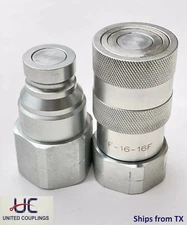 1 inch Flat Face Hydraulic Coupler | FF-16-16 | 1" body x 1" ORB (SAE)