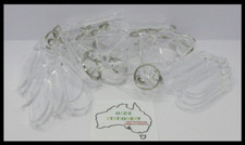 50 x Clear Oblong Acrylic Key Tag 80 x 28mm w/ 25mm Ring Kevron ID59