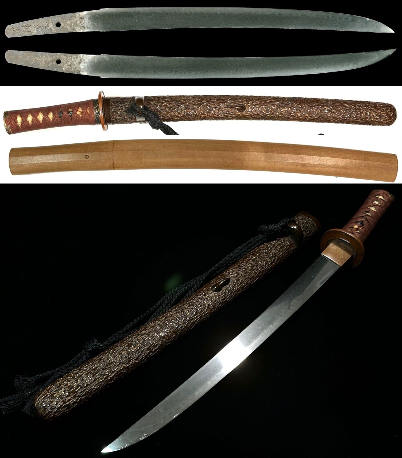 Antique Japanese Sword Made by TOSHIMITSU 利光 Edo NIHONTO Koshirae Samurai
