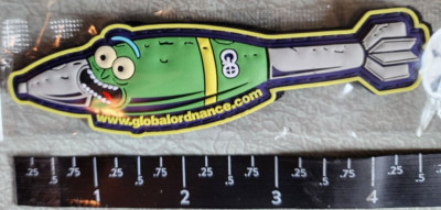 Global Ordnance Pickle Rick Morty Mortar PVC Morale Patch Hook Loop Back Shot