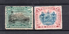 North Borneo 1894 old definitive stamps (Michel 56/57) MLH