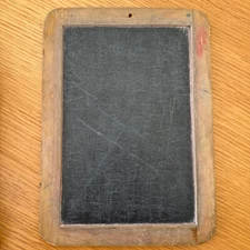 Vintage 2 Sided French Slate Board School Personal Chalk Board Slate 09022518