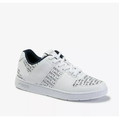 NEW Lacoste Thrill 120 2 US SMA Leather Sneakers 7-39SMA0050042 White Mens 13 