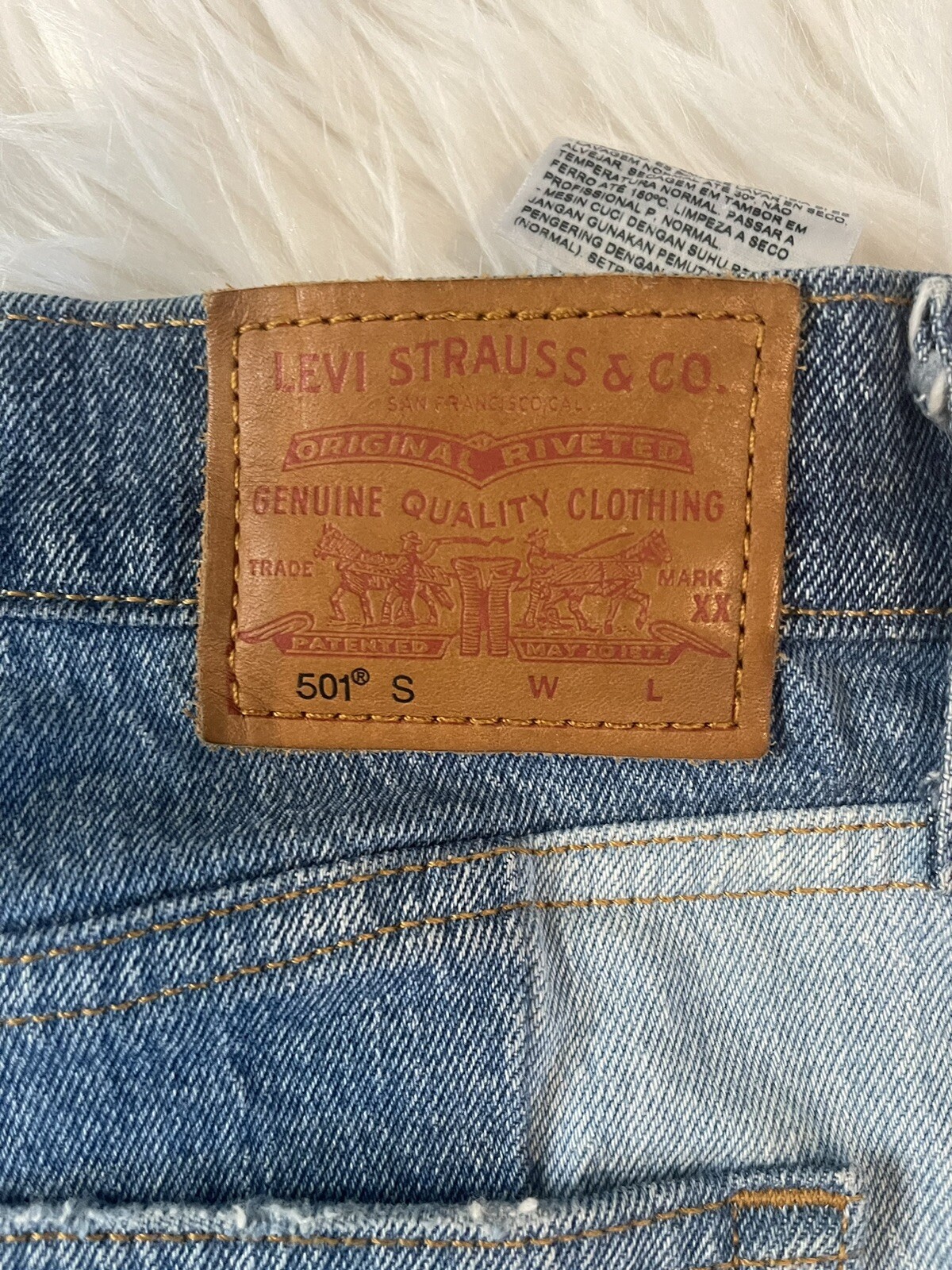 Levi's 501 S Button Fly Patchwork Skinny Straight… - image 6