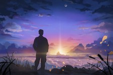 Landscape art concept illustration silhouette nature Custom Gaming Mat Desk