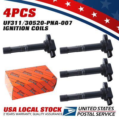 Direct Fit For Honda Element 2.4L Engine Ignition Coil UF311 30520-PNA-007 4PCS