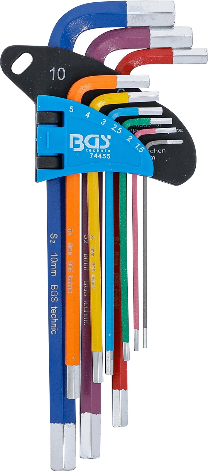 Thumbnail - Bgs Winkelschlüssel-satz | Multicolour | Innensechskant 1,5 - 10 Mm |