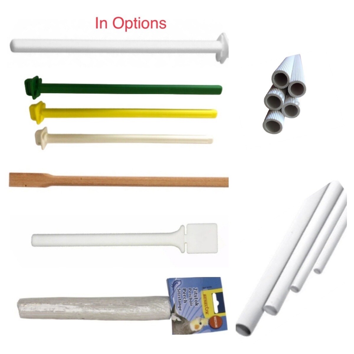 Bird Perches Plastic / Wood for Cage Budgie Canary Finch Wood Perch in