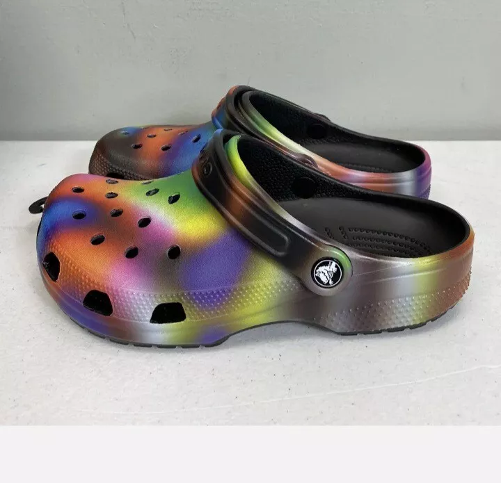 Children s Crocs Classic Solarized Clogs black Size J 3 tie dye