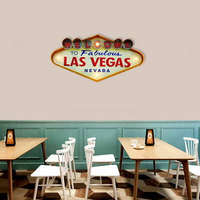 Retro Las Vegas Logo Neon Light Sign Wall Hanging Lamp Whiskey Bar Neon Light