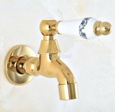 Gold Color Brass Ceramic handle Mop Pool Sink...