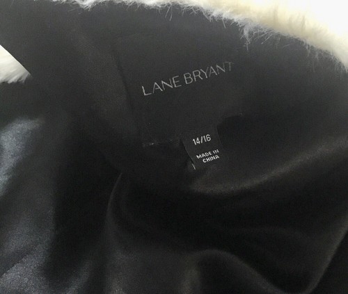 FUR (FAUX) VEST SZ 14 - 16 Tan Pink Black COLOR BLOCK LANE BRYANT Multi Color - Picture 5 of 9