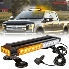 LED Rooftop Emergency Strobe Light Bar Warning Light Traffic Advisor Amber White