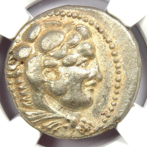 Alexander the Great III AR Tetradrachm 336-323 BC. NGC XF - Rare Lifetime Issue