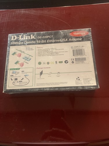 D-Link DE-220PCT 10Mbps Combo 16-Bit Ethernet ISA Adapter - Picture 2 of 3