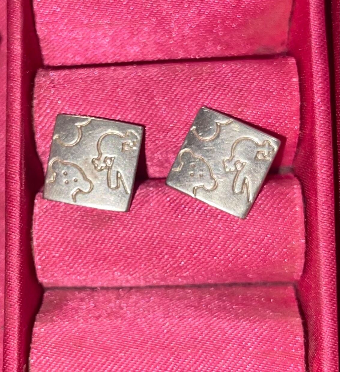 Authentic Tous Sterling Silver Square Earrings - image 1