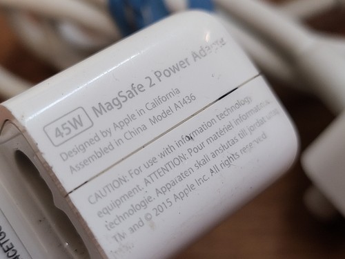 ORIGINAL!! APPLE MACBOOK & MACBOOK PRO A1436 45W MAGSAFE 2 POWER ADAPTER U1000EA - Afbeelding 3 van 4