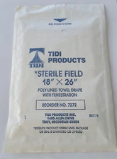 Tidi  Sterile Field Towel / Drape with  Fenstration 18" x 26" - 1 each