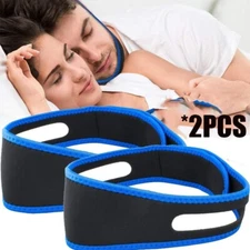 2X Stop Snoring Anti Snore Belt Chin Strap Cpap Sleep Apnea Jaw Support Straps