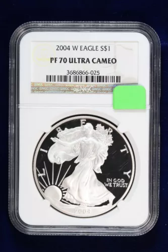 2004-W Proof Silver Eagle NGC PF 70 Ultra Cameo 4WNH