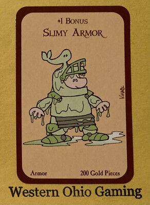 Munchkin +1 Bonus Slimy Armor Card USED Steve Jackson Games SJG