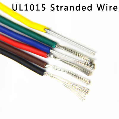 Stranded UL1015 Hookup Cable Automotive Electrical Equipment Wire 8AWG to 24AWG