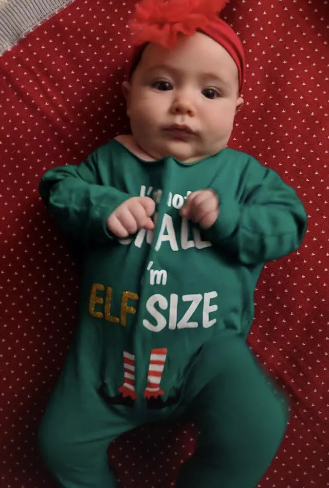Baby Elf 9 18 months One piece Romper Christmas Outfit Im Not