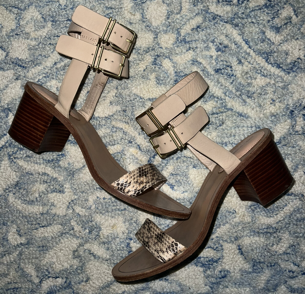 Pour La Victoire Dagney Snake Python Leather Nude… - image 1