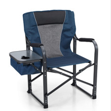 Director Chair Folding Camping Chair with Side Table Heavy Duty Portable Chair
