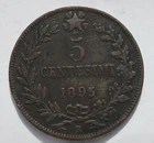 ITALY Umberto I. -  5 Centesimi 1895- Rar !