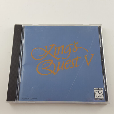Vintage King's Quest 5 V PC CD-ROM Computer Game Sierra Originals 1995 FREE SHIP