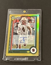 2023 PANINI CHRONICLES CLASSICS DRAFT PICKS ZAY FLOWERS GOLD PRIZM AUTO RC #d 10