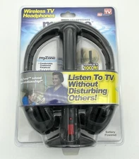 myZone Wireless TV Headphones Battery Powered Headset - Transmits up to 100 FT