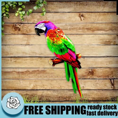 Metal Tropical Wall Art Decor Colorful Hanging Parrot Statue Cool for Home Decor - Foto 1 di 9