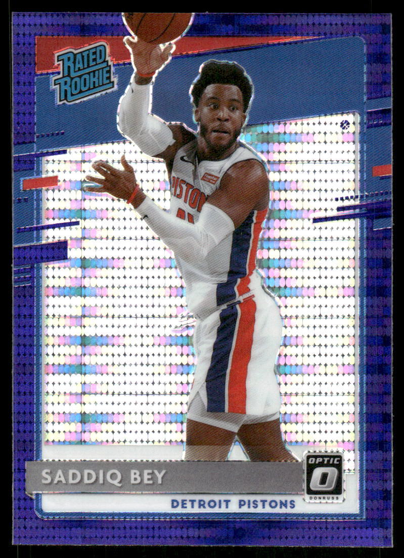 2020-21 Donruss Optic #169 Saddiq Bey Purple Pulsar