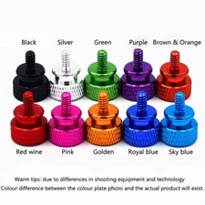 6 -32 6.5 Aluminium Anodised Knurled Thumb Screws High Head Hand Grip Knob Bolt