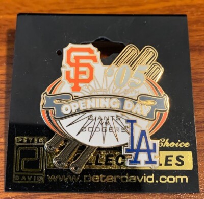 Peter David 2005 Opening Day Pin Los Angeles Dodgers vs San Francisco Giants Pin