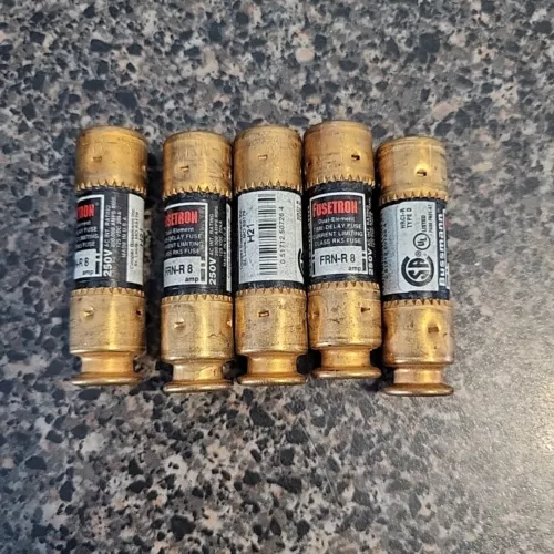 LOT OF 5: Bussmann FRN-R-8 FuseTron Class RK5 Fuses