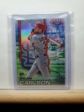 2021 Bowmans Best Baseball Dylan Carlson Rookie base REFRACTOR # 64