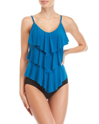 New Magicsuit Miraclesuit Tankini Rita 10 40 Tiered Ruffled Piece