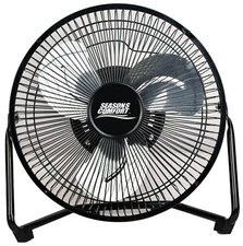 Seasons Comfort 9 Inch High Velocity Fan, Portable, 3-Speed, Black, 120V - FHV09