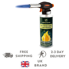 Green Haven Blow Torch for Cooking Adjustable Flame One-Handed Torch Attachment
