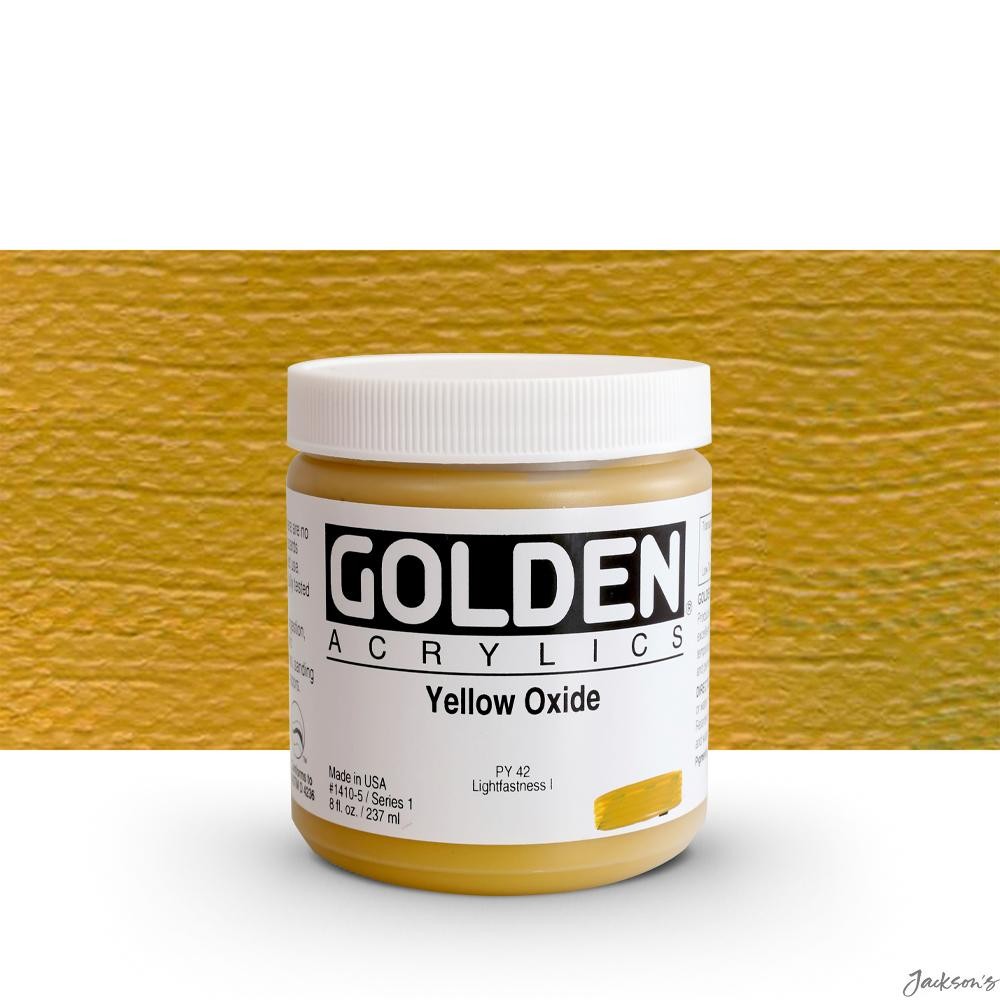 Golden Heavy Body Acrylic Paint 237ml Yellow Oxide For Artist Painting